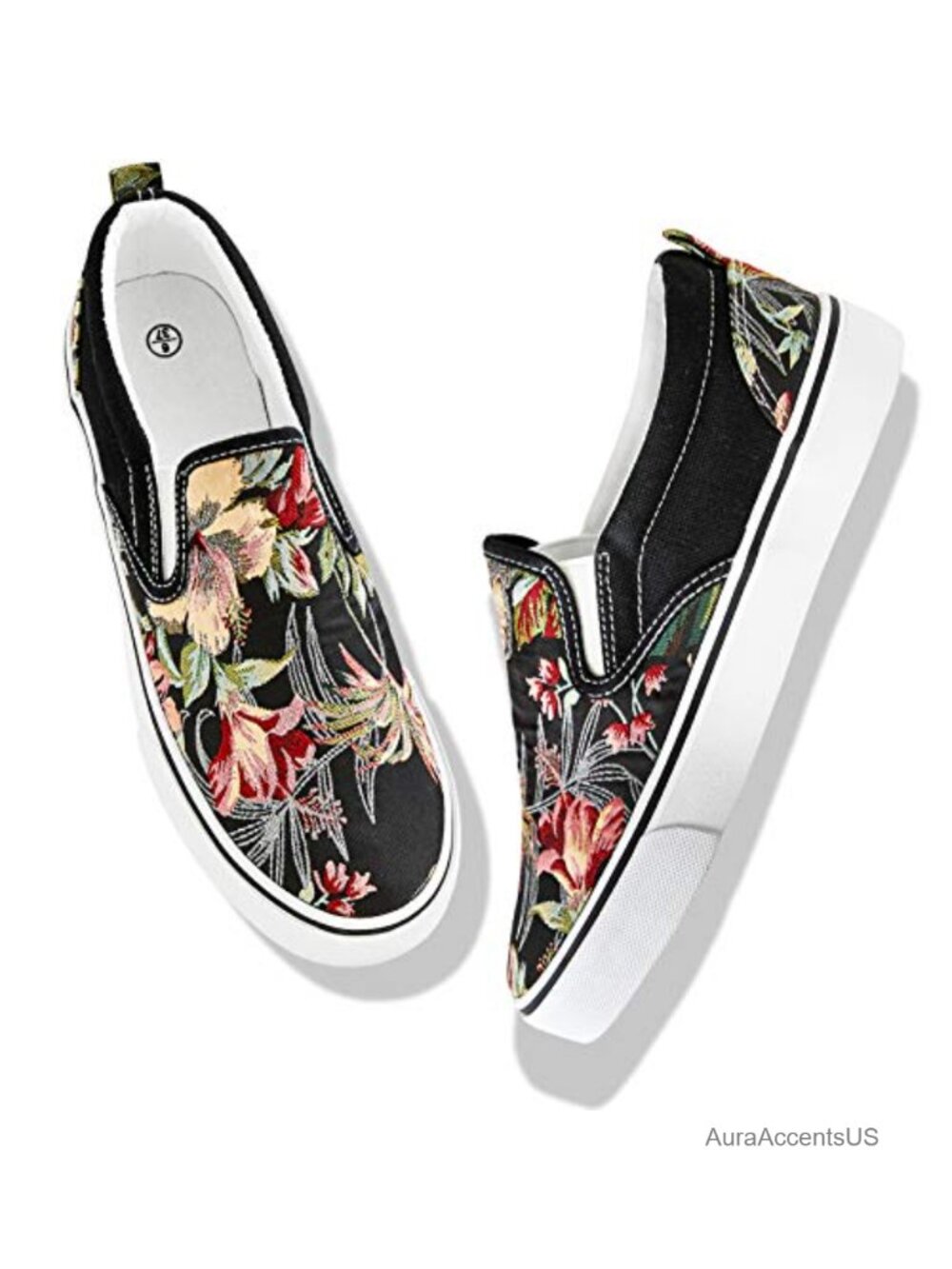 Women's Slip On Canvas Sneakers Low Top Casual Non Slip Loafers